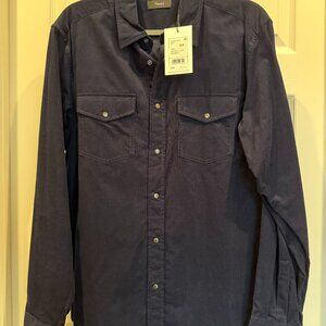 NEW Theory Baltic Jazz Micro Corduroy Shirt